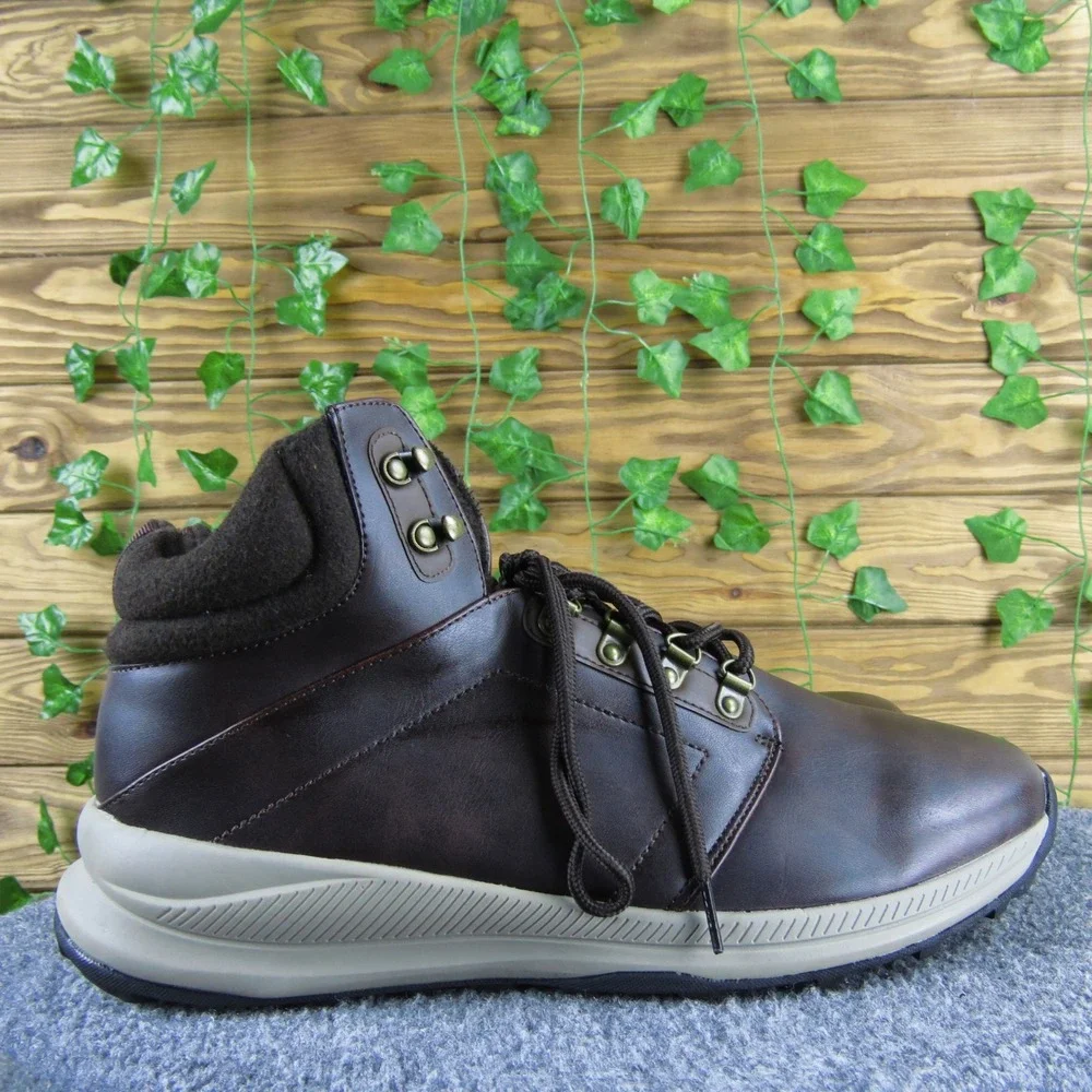 Khombu Nick Brown Synthetic‎ Snow Boots Men's 13 Waterproof Winter Lace-Up